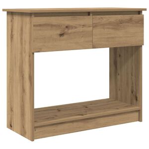 vidaXL Mesa consola con cajones roble artesanal 85,5x38,5x74,5 cm