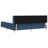 vidaXL Cama tipo Box Spring con colch&oacute;n Azul 200 x 200 cm Poli&eacute;ster