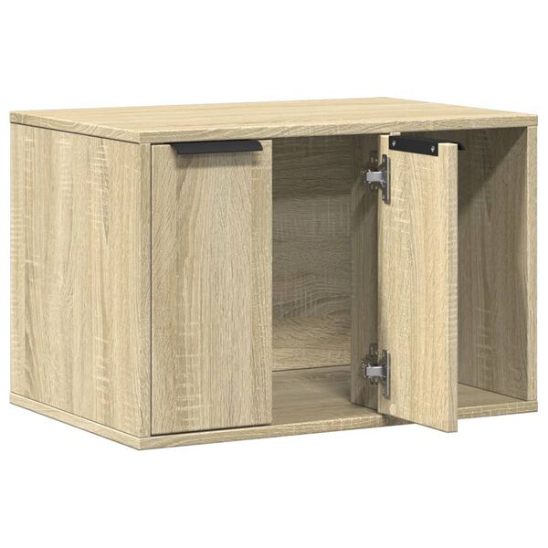 vidaXL Mueble arenero para gatos madera roble Sonoma 60x40x40 cm