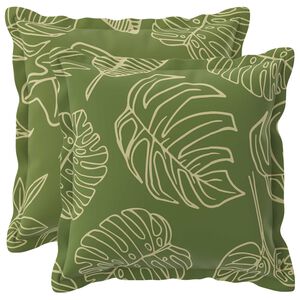 vidaXL Funda de almohada 2 uds. HOUTEN Dise&ntilde;o de Hojas 30 x 30 cm
