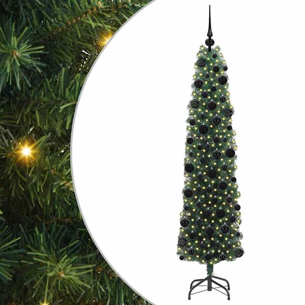 vidaXL &Aacute;rbol de Navidad artificial Verde 180 cm PVC, Acero y Pl&aacute;stico