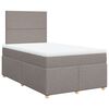 vidaXL Cama box spring con colchón tela gris taupe 120x190 cm