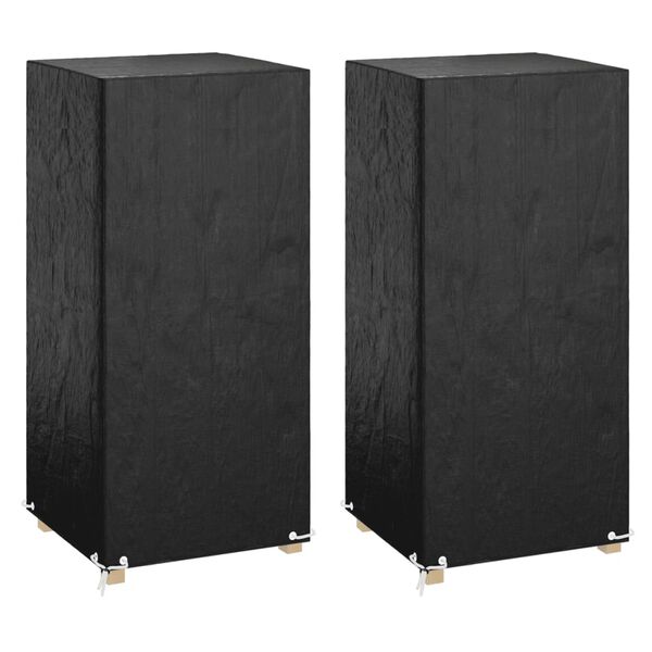 vidaXL Fundas sillas jard&iacute;n 2 uds 8 ojales polietileno 75x70x140 cm