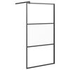 vidaXL Pantallas de ducha Negro 100 x 195 cm Vidrio y Aluminio