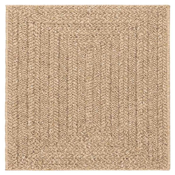 vidaXL Alfombra ZIZUR aspecto yute interior/exterior beige 240x240 cm