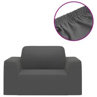 vidaXL Funda elástica para sillón poliéster jersey antracita