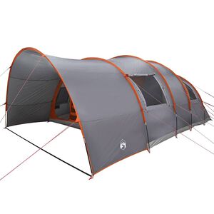 vidaXL Tienda t&uacute;nel para 8 personas 8 persona Gris y naranja