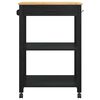 vidaXL Carro de Cocina Liso Negro 88,5 x 40 x 60 cm