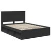 vidaXL Estructura de cama Negro 140 x 200 cm Madera de pino macizo