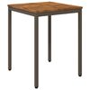 vidaXL Mesa de cena de jard&iacute;n Natural y Caf&eacute; 60 x 60,5 x 75 cm
