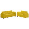 vidaXL Juego de sof&aacute; de 2 piezas con cojines de terciopelo amarillo