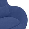 vidaXL Sill&oacute;n huevo Azul Polic&iacute;a 63 x 73 x 90 cm Terciopelo