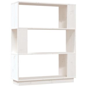 vidaXL Estanter&iacute;a/divisor de espacios madera pino blanco 80x25x101 cm