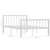 vidaXL Estructura de cama sin colch&oacute;n metal blanco 120x200 cm