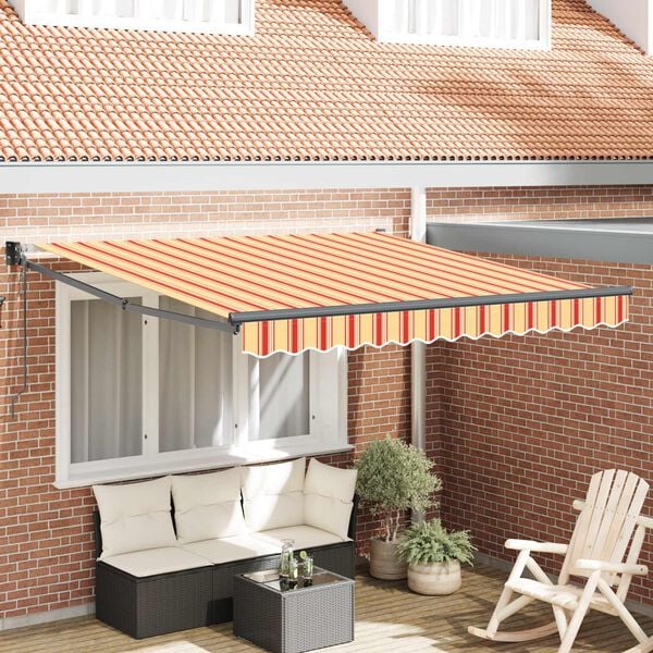 vidaXL Toldo Amarillo y Naranja 350 x 250 x 165 cm Poli&eacute;ster