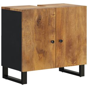vidaXL Mueble de lavabo madera mango y madera ingenier&iacute;a 62x33x58 cm