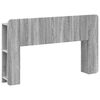 vidaXL Cabecero con armario Gris Sonoma Madera de Ingenier&iacute;a