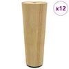 vidaXL Patas de Muebles 12 uds. Marr&oacute;n &Oslash; 44 x 100 mm