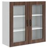 vidaXL Armario de vidrio para pared PORTO Roble Marr&oacute;n 80 x 31 x 80 cm