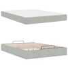 vidaXL Estructura de cama con colchón 2 pcs Gris claro Terciopelo