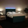 vidaXL Cama box spring con colch&oacute;n terciopelo verde oscuro 160x200 cm
