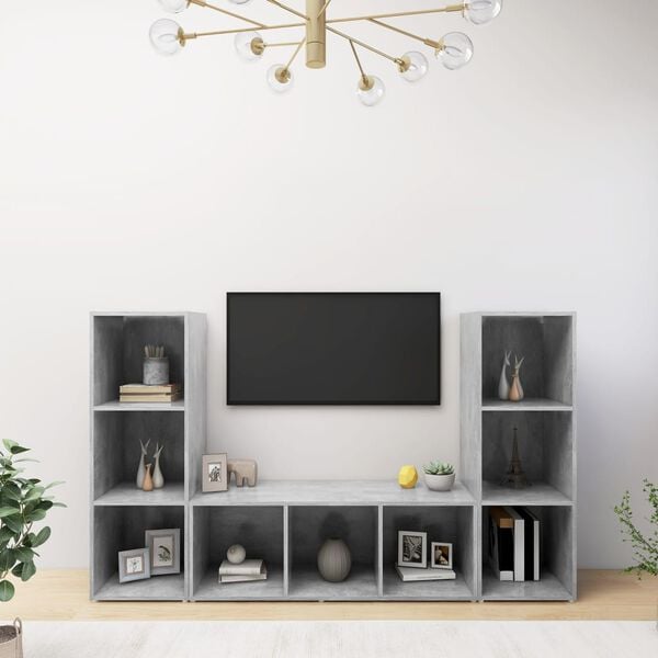 vidaXL | Gabinete de TV | 3 pcs 37 x 35 x 107.5 cm