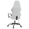 vidaXL Silla gaming de masaje cuero sintético blanco y rosa