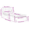 vidaXL Cama Viana con colch&oacute;n cuero sint&eacute;tico marr&oacute;n 90x200 cm