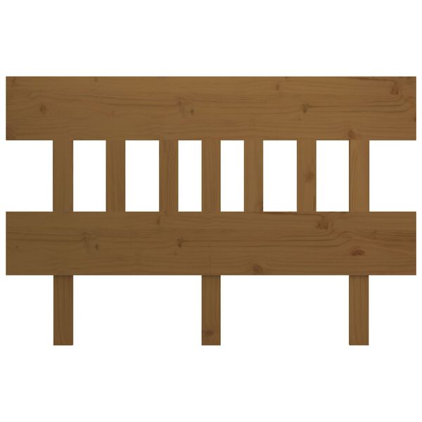 vidaXL Cabecero de cama madera maciza de pino marr&oacute;n miel 138,5x3x81cm