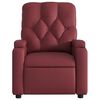 vidaXL Sillón reclinable eléctrico de cuero sintético rojo tinto