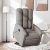 vidaXL Sill&oacute;n reclinable de masaje elevable tela gris taup&eacute;