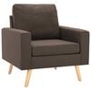 vidaXL Sill&oacute;n de tela marr&oacute;n