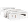 vidaXL Cama senior sin colch&oacute;n madera maciza de pino blanco 140x190 cm