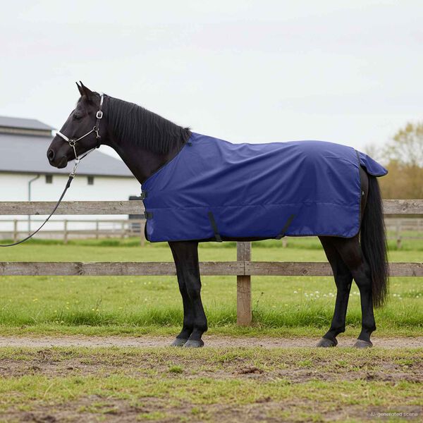 vidaXL Manta para Caballo Verde Oscuro y Negro 125 cm Poli&eacute;ster