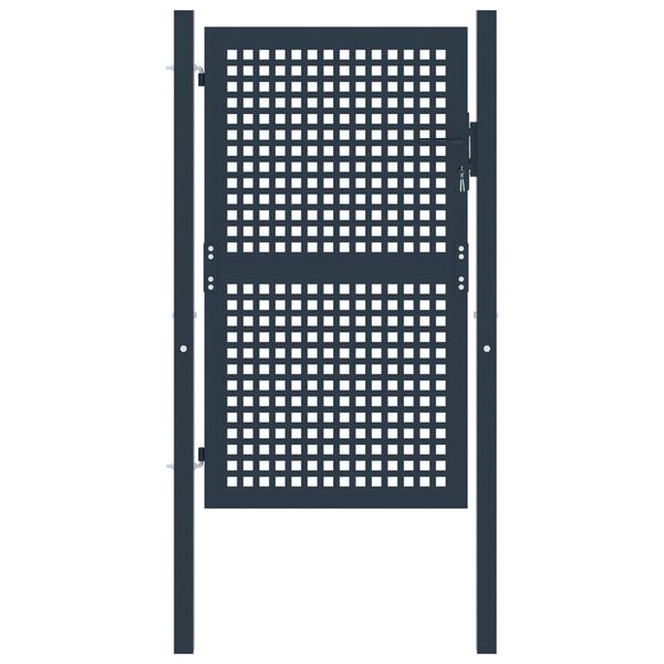 vidaXL Puerta de valla de acero antracita 102x125 cm