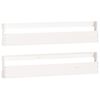 vidaXL Estantes zapatos de pared 2 uds madera pino blanco 110x9x23cm