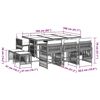 vidaXL Set de comedor jard&iacute;n 11 pzas con cojines rat&aacute;n sint&eacute;tico negro