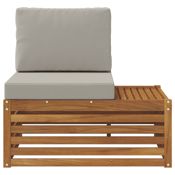 vidaXL Sof&aacute; modular de exterior con coj&iacute;n Natural 91 x 63 x 73 cm