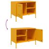 vidaXL Muebles para TV 2 piezas acero amarillo mostaza 68x39x50,5 cm