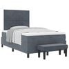 vidaXL Cama tipo Box Spring Gris oscuro 200 x 120 cm Terciopelo