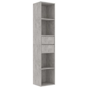 vidaXL Estanter&iacute;a madera contrachapada gris hormig&oacute;n 36x30x171 cm