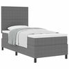 vidaXL Cama tipo Box Spring Gris claro y . 90 x 200 cm Tela de Pana