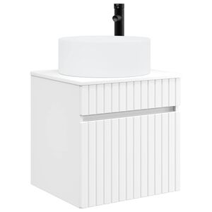 vidaXL Vanidad de lavabo montada en la pared Blanco