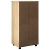 vidaXL Gabinete rodante Marr&oacute;n 53 x 39 x 103 cm Madera de Pino Macizo