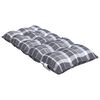 vidaXL Cojines para silla respaldo bajo 6 uds tela Oxford cuadros gris