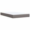 vidaXL Cama box spring con colch&oacute;n tela gris taupe 120x190 cm