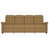 vidaXL Sill&oacute;n de masaje reclinable de 4 plazas tela microfibra taupe