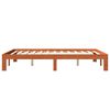 vidaXL Estructura de cama sin colch&oacute;n madera maciza marr&oacute;n 135x190 cm