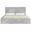 vidaXL Estructura de cama Gris Concreto 180 x 200 cm Madera Ingenieril