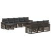 vidaXL Conjunto de sof&aacute;s de jard&iacute;n 10 pcs Gris y Gris Oscuro